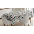 thumbnail image 1 of Spring Tablecloth, Colorful Botany with Abstract Blooming Flowers Pollen-like Dots, Rectangular Table Cover for Dining Room Kitchen, 60 X 90 Inches, Dark Green Reseda Green Coral, by Ambesonne, 1 of 3
