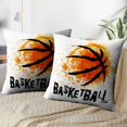thumbnail image 3 of LALILO Throw Pillow Covers Grunge Basketball Shirt Banner Cushion Cover 18" x 18", 2 Pack, 3 of 6