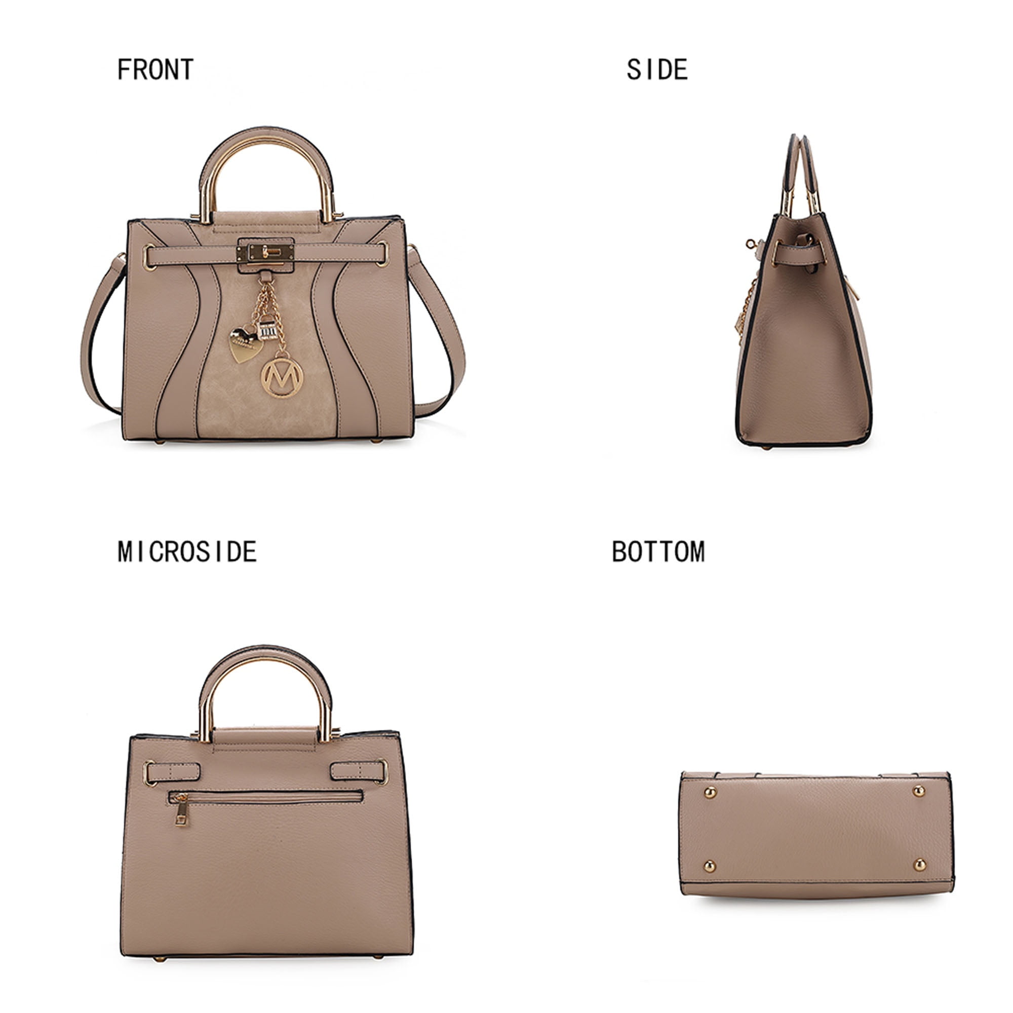 MKF Collection Cassia Women’s Satchel Bag Vegan Leather Crossbody Bag Handbag Purse by Mia K