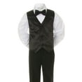 thumbnail image 5 of Baby Kid Teen 6pc BOY Wedding Formal Black Tail Vest Cummerbund Tuxedo Suit S-20, 5 of 7