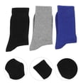 thumbnail image 3 of GOOHOCHY 3 pares de calcetines altos para hombre, calcetines deportivos para correr, calcetines de algodón de corte alto para senderismo y ciclismo, 3 of 8