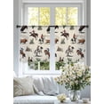 thumbnail image 5 of Western Cowboys Sheer Curtains 45 Inches Length 2 Panels Set, Window Sheer Curtains for Living Room/Bedroom, Beige Vintage Country Cactus Light Filtering Rod Pocket Curtain 52''x45''x2, 5 of 8