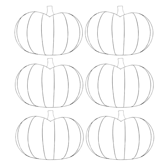 Pumpkin Wreath Form 13x17.62 inch Metal Wire Floral Frame DIY Crafting Centerpiece Decorations for Front Door Wall Garden Porch Farmhouse Holiday Halloween Thanksgiving Hanging Decor Gift Set of 6