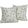 thumbnail image 2 of Blue Grey Gray Floral Pillow Covers 20x20 Set of 2 Vintage Rustic Old Style Cute Small Flower Print Decorative Outdoor Pillowcases Farmhouse Throw Cushion Case Decor for Couch Sofa Bed, 2 of 6