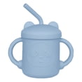 thumbnail image 1 of Vaso de entrenamiento de silicona con pajita para niños pequeños de 8 meses, 1 of 5