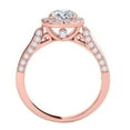 thumbnail image 6 of Mauli Jewels Engagement Rings for Women 1 Carat Halo Unique Design Engagement Diamond Ring Crafted 4 Prong 14k Solid Rose Gold, 6 of 7
