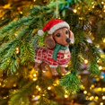 thumbnail image 4 of Dachshund Christmas Tree Ornament, An Adorable Breed-Specific Decoration that Celebrates Pet Companionship with Festive Style, Perfect for Holiday Tree Displays and Seasonal Accents, 3.14in, Red, 4 of 5