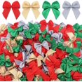 thumbnail image 1 of 150 piezas de mini lazo natural a cuadros de Navidad, pequeño lazo hecho a mano, lazo para el pelo, lazo pequeño, lazo a cuadros de búfalo, suministros para manualidades, costura, decoración de fiesta, 1 of 4