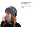 thumbnail image 7 of Skymirror Women Autumn Winter Hat Scarf Set Windproof Cold Prevention Soft Thick Fleece Lined Scarf Beanie Hat, 7 of 7