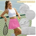 thumbnail image 6 of Yuyamidu Pink Polka Dots Golf Skorts for Woman with Pockets Adorable Tennis Athletic Skirt Lightweight Running Skort Casual Stretchy Workout Sports Skorts Size L, 6 of 7