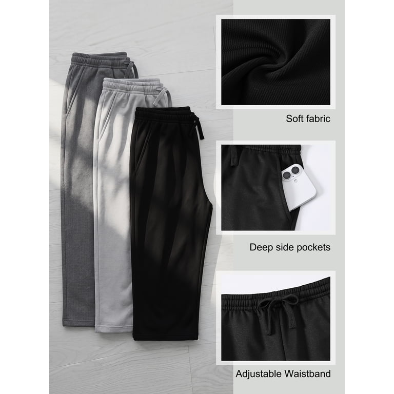 NEIKU Boys' 3-Pack Jogger Sweatpants photo 3