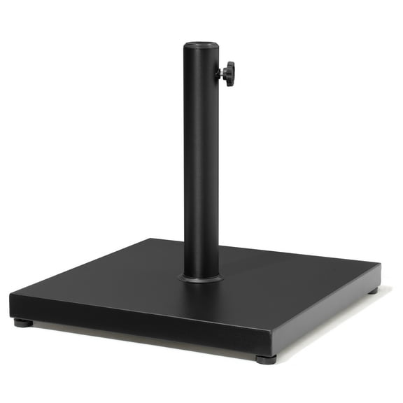 Pellebant 43 lbs Cement-Filled Square Umbrella Base Heavy Duty Patio Market Umbrella Stand, Black