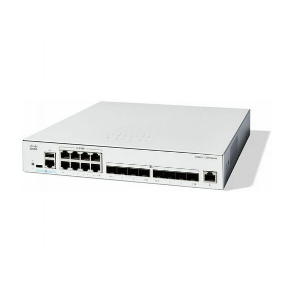 Cisco Catalyst C1300-16XTS Layer 3 Switch, 8 Ports - Manageable - 10 Gigabit Ethernet - 10GBase-T, 10GBase-X - 3 Layer Supported