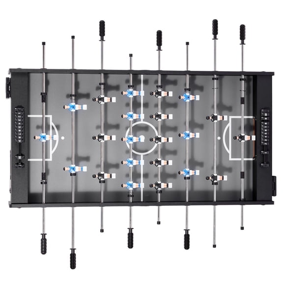 Durable Full-Size 48" Foosball Table Set  Includes 2 Soccer Balls, Score Tracker & 2 Drink Holders  Ideal for Home, Family Game Nights & Rec Rooms