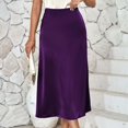 thumbnail image 2 of Akafmk Plus Size Womens Skirts,Summer Womens Casual Skirts,Solid Color High Waisted A-Line Skirts Loose Fitting Vacation Beach Long Skirts, 2 of 5