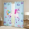 thumbnail image 2 of Erosebridal Magical Horse Curtains and Drapes (38Wx54L),Cartoon Polka Dots 30%-50% Blackout Curtains for Bedroom,Dreamy Princess Curtains Pack of 2 (38Wx54L),Animal Room Decor, 2 of 6