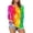 Z1-Multicolour, variant on Women's Long Sleeve Shirt Colourful Rainbow Print T-Shirt Round Neck Tops 70s Hippie Costume Carnival Fancy Dress Outfit Tunic Blouse Casual Streetwear
