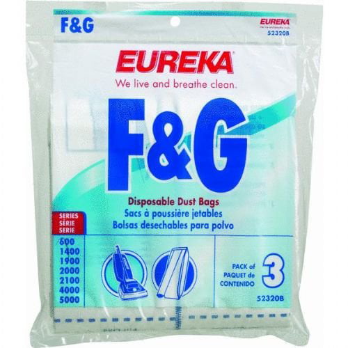 Filters 52323A 3 Bags 3 Filters Eureka Type H Canister Vacuum Cleaner Bags 