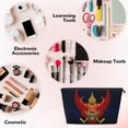 thumbnail image 4 of Thailand National Emblem Travel Handbag Leather Purse Organizer Tidy Bag Purse Toiletry Clutch For Women, 4 of 7