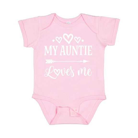 Inktastic Auntie Loves Me Baby Clothes Boys or Girls Baby Bodysuit