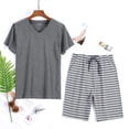thumbnail image 1 of Men's Pajama Set Designed for Home Daily Wear Loose Fit Top and Bottom Wear with Striped Pattern for Seasonal Comfort, 1 of 3