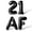Black, variant on Letter Balloons - 21 AF 16" Inch Alphabet Letters Foil Mylar Balloon 21st Birthday Party Banner (Gold)