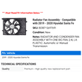 thumbnail image 2 of Radiator Fan Assembly - Compatible with 2019 - 2020 Hyundai Santa Fe, 2 of 2