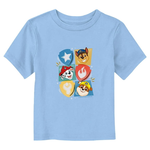 Toddler's PAW Patrol Character Portraits Graphic Tee Light Blue 4T