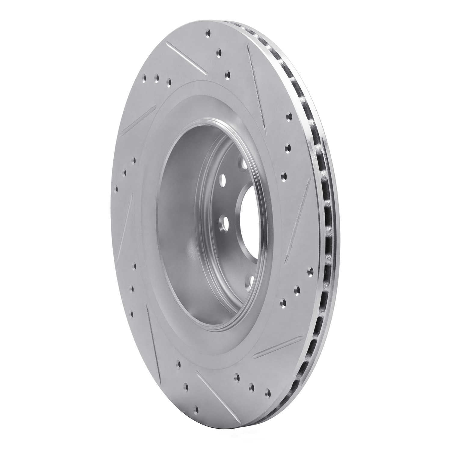 Dynamic Friction Company 631-68013L DFC Brake Rotor - Drilled And Slotted - Silver