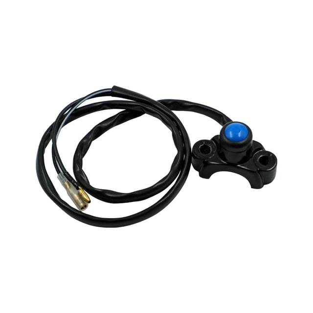 Interruptor de manillar de motocicleta, resistente al óxido, para faros delanteros de bicicleta eléctrica Azul