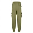 thumbnail image 3 of SDNall Men Solid Casual Multiple Pockets Outdoor Fitness Pants Cargo Pants Trousers, 3 of 9