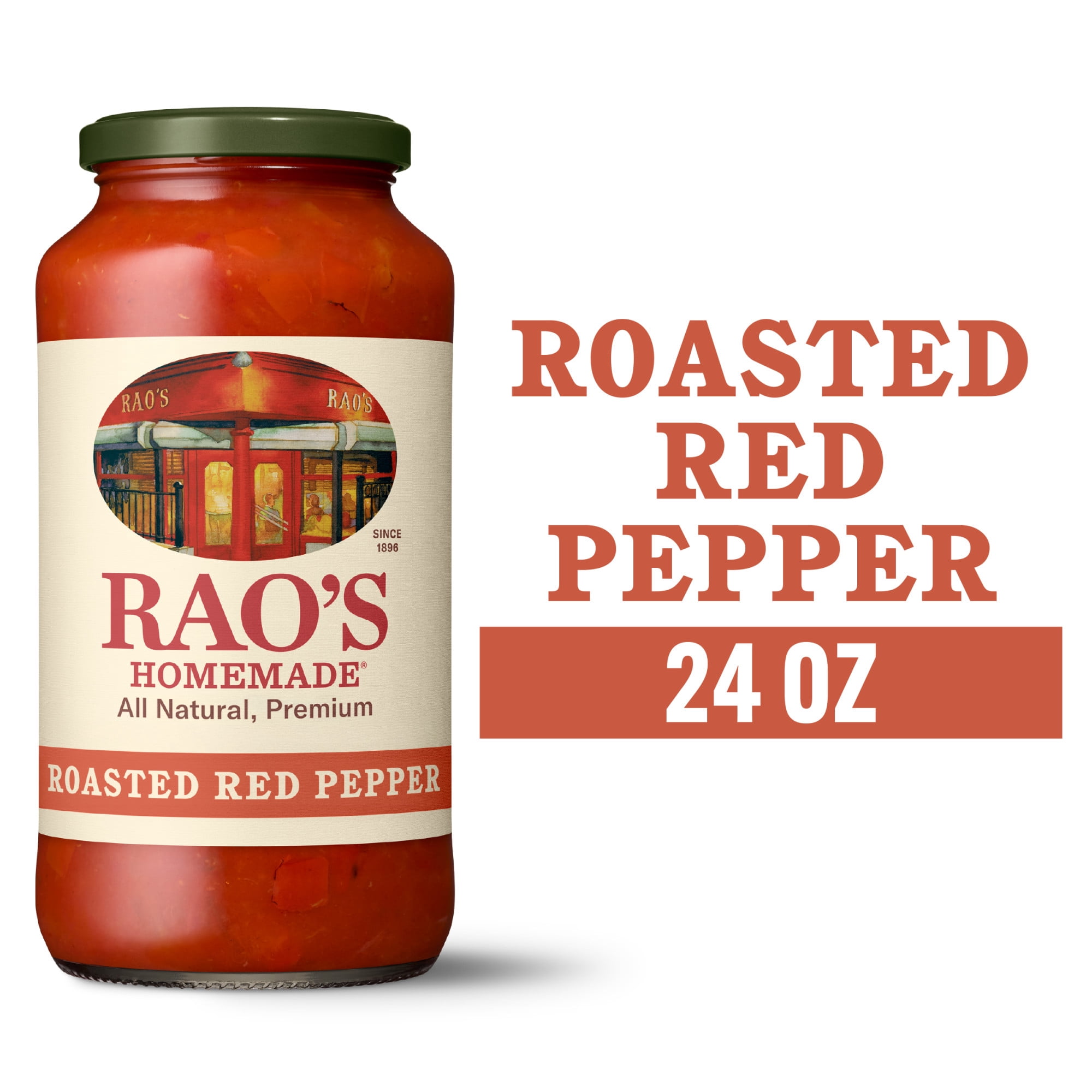 (3 pack) Rao's Homemade Roasted Red Pepper Sauce Made with Italian Tomatoes, 24 oz