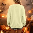 thumbnail image 4 of Dweltoz Halloween Sweatshirts for Women Cute Ghost Pumpkin Graphic Spooky Season Sweaters Oversized Fall Fleece Long Sleeve Crewneck Pullover Tops,Khaki M, 4 of 4