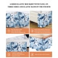thumbnail image 6 of Blue Beach Coastal Wrap Around Bed Skirts for California King Bed 16" Drop,Bed Skirt with Adjustable Elastic Belt Dust Ruffle Bed Valance for Bedroom Hotel Coral Nautical Sea Turtle Bed Frame Cover, 6 of 7