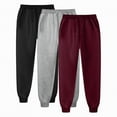 thumbnail image 2 of TOWED22 Men's Jogger Sweatpants Workout Lounge Casual Jogger Fleece Sweat Pants with Pockets(Wine,XL), 2 of 4
