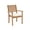 White & Wood, variant on 7 Piece Patio Dining Set, Outdoor Acacia Wood Furniture Set, Extendable Table with Umbrella Hole and 6 Stackable chairs, Removable Fabric Cushion, FSC Certified, for Deck, Garden, Backyard