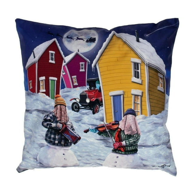 Velvet Cushion (Snowmers) (18 X 18) - Set of 2