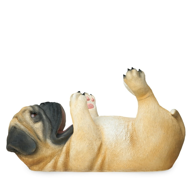 True Pug Polyresin Wine Bottle Holder Table Top and Counter Wine Rack Set of 1 Animal Home Decor Brown Holds 1 Standard Wine Bottle