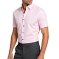 thumbnail image 5 of COSFO Summer Button Up Short Sleeve Shirts for Men Work Shirts Slim Fit Collared Solid Business Casual Tops, 5 of 5