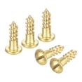 thumbnail image 1 of Wood Screws M3.5 x 12mm Slotted Round Head Copper Self-Tapping Screw 200 Pcs, 1 of 7