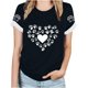 thumbnail image 1 of Tops Y Blusas de las Mujeres Estampadas Cuello Redondo Manga Corta, Poliéster Casual Top para Diario, Fiesta Y Todas las Estaciones, 1 of 8