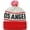 Los Angeles White Red, variant on US Cities USA Great American Cities States Cuff Knit Pom Pom Beanie Hat Cap