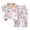 Orange, variant on Asxite Toddler Summer Outfits Giraffe Print Short Sleeve Top and Pants Set 1-8Y