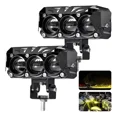 thumbnail image 1 of 2 Piezas Faros Auxiliares Led Doble Color 80w Para Auto Moto, 1 of 8