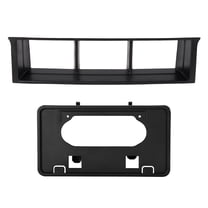 A & UTV PRO Front Bumper Lower Black Billet Grille Insert with License Plate Frame Bracket Holder Mount Kit Compatible with Ford 2009-2014 F150 F-150 Pickcup Black Horizontal Grill