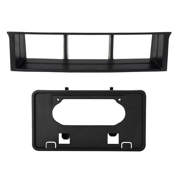 A & UTV PRO Front Bumper Lower Black Billet Grille Insert with License Plate Frame Bracket Holder Mount Kit Compatible with Ford 2009-2014 F150 F-150 Pickcup Black Horizontal Grill