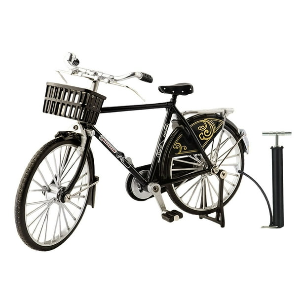 1:10 simulación bicicleta modelo Diecast Mini bicicleta Vintage bicicleta modelo ornamento aleación clásica bicicleta juguete para casa de muñecas int Estilo C