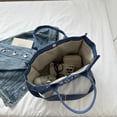 thumbnail image 2 of Bolsa De Hombro Bolso Bandolera Para Mujer Bolso De Compras Grande Con Estampado De Alfabeto De Lona De Gran Capacidad Likrtyny Para Estrenar, 2 of 7