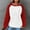 Red, variant on HOMBOM Womens Waffle Sweatshirt Heavyweight Trendy Pullover with Pocket Colorblock Long Sleeve Hooded Green Tops for Women