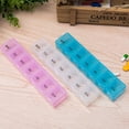 thumbnail image 3 of Yuarrent Caja de pastillas de 2 piezas, contenedor de almacenamiento semanal portátil para tabletas, dispensador a prueba de polvo, organizador Type3 NO3, 3 of 6